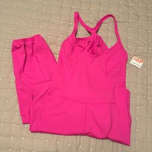 PINK FREE PEOPLE LET’S BOUNCE ONE PIECE NWT